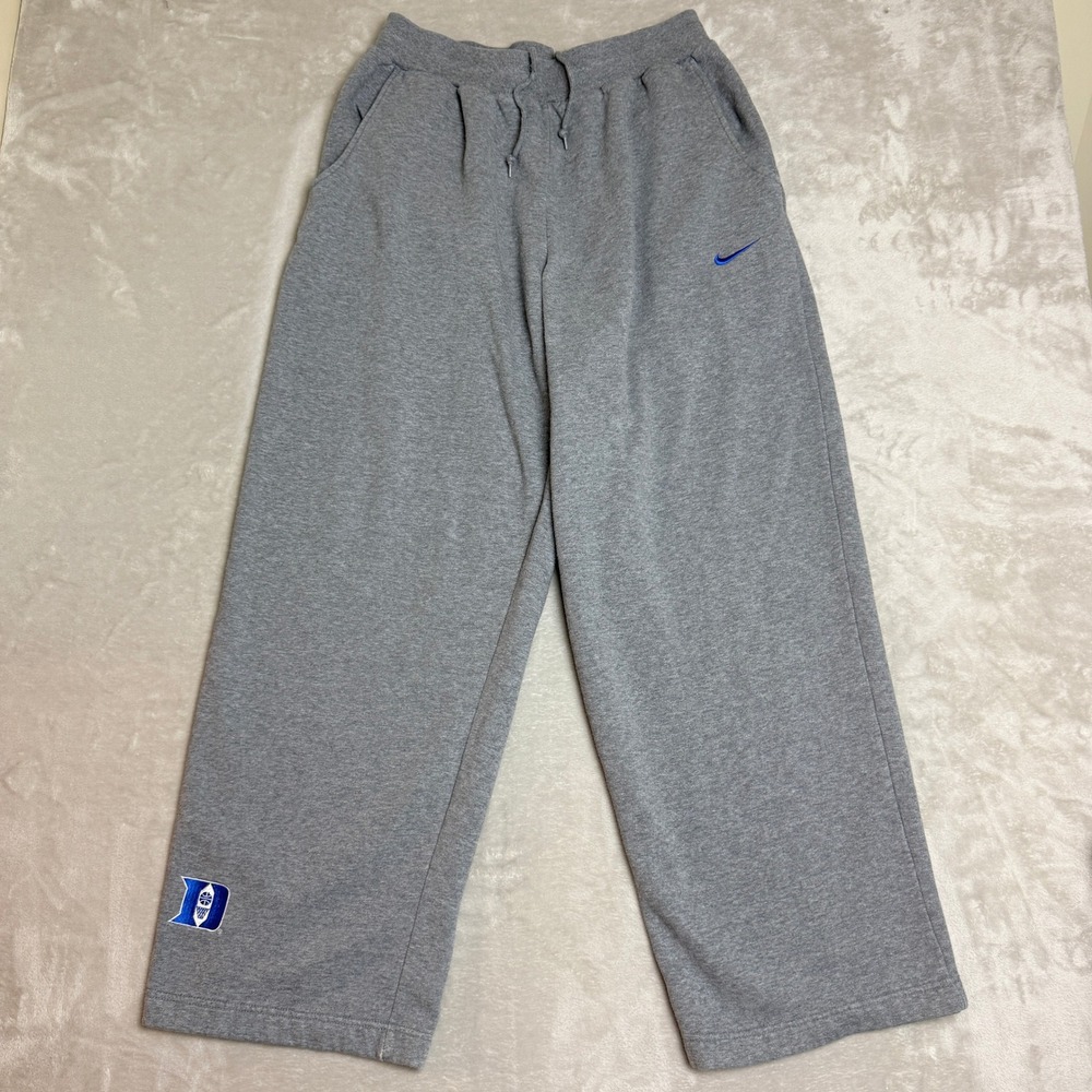 VTG Nike Team Duke Blue Devils Sweatpants Mens XL Gray Baggy Wide Leg NCAA Y2K